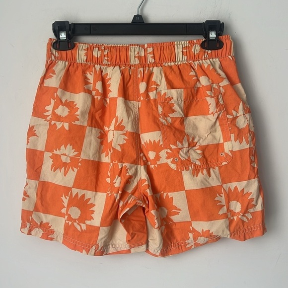 Urban Outfitters Men’s Orange Floral Swim Trunks Size Small‎ ✔️ - Picture 4 of 4